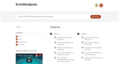 Desktop Screenshot of errorwordpress.com
